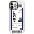 Personalised Mercury Space Travel Ticket Custom Phone Case iPhone 13 Pro Max / Impact Case,iPhone 14 Pro Max / Impact Case Blanc Space