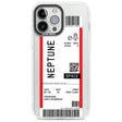 Personalised Neptune Space Travel Ticket Custom Phone Case iPhone 13 Pro Max / Impact Case,iPhone 14 Pro Max / Impact Case Blanc Space