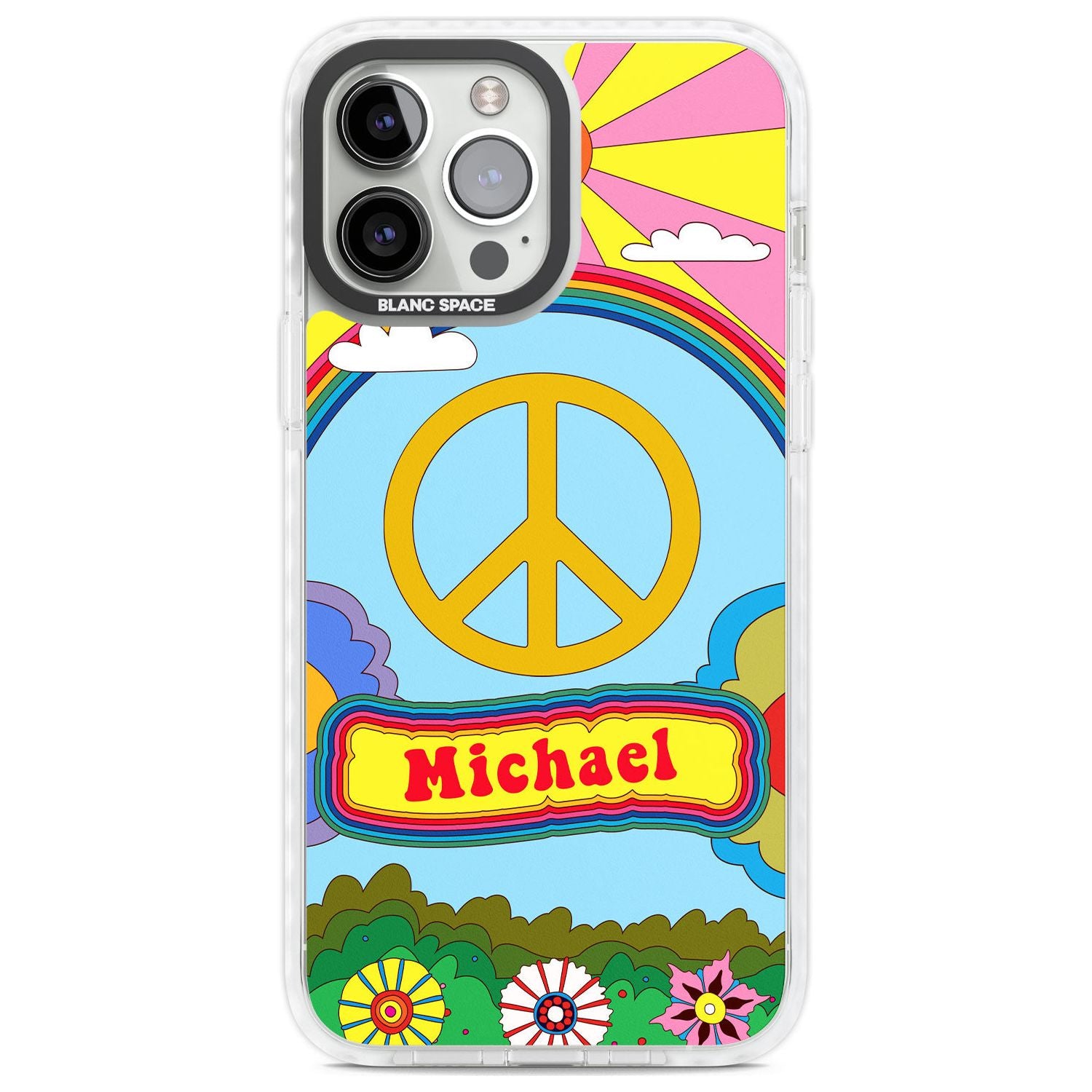 Personalised Happy Days Phone Case iPhone 13 Pro Max / Impact Case,iPhone 14 Pro Max / Impact Case Blanc Space
