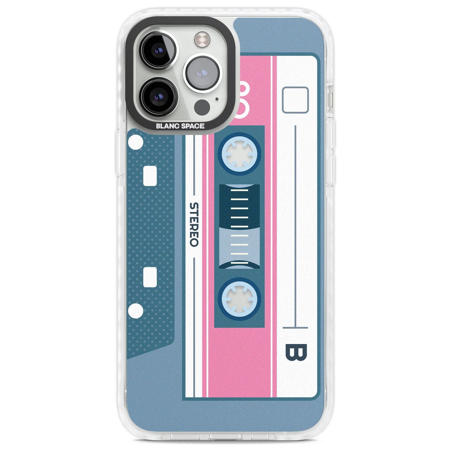 Personalised Retro Mixtape Custom Phone Case iPhone 13 Pro Max / Impact Case,iPhone 14 Pro Max / Impact Case Blanc Space