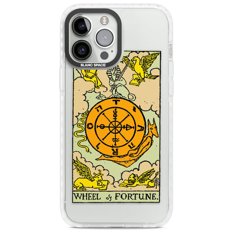 Personalised Wheel of Fortune Tarot Card - Colour Phone Case iPhone 13 Pro Max / Impact Case,iPhone 14 Pro Max / Impact Case Blanc Space