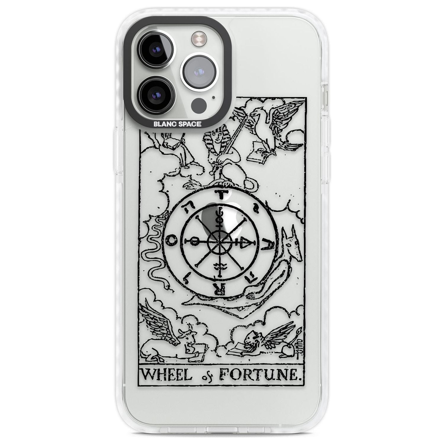 Personalised Wheel of Fortune Tarot Card - Transparent Custom Phone Case iPhone 13 Pro Max / Impact Case,iPhone 14 Pro Max / Impact Case Blanc Space
