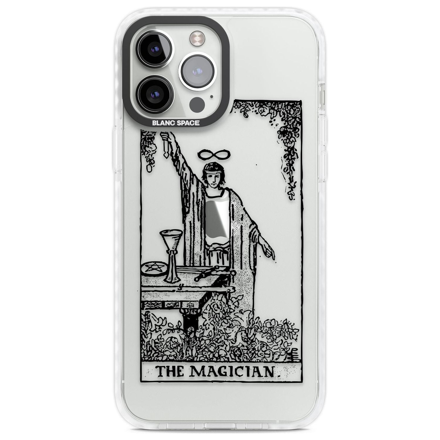 Personalised The Magician Tarot Card - Transparent Custom Phone Case iPhone 13 Pro Max / Impact Case,iPhone 14 Pro Max / Impact Case Blanc Space