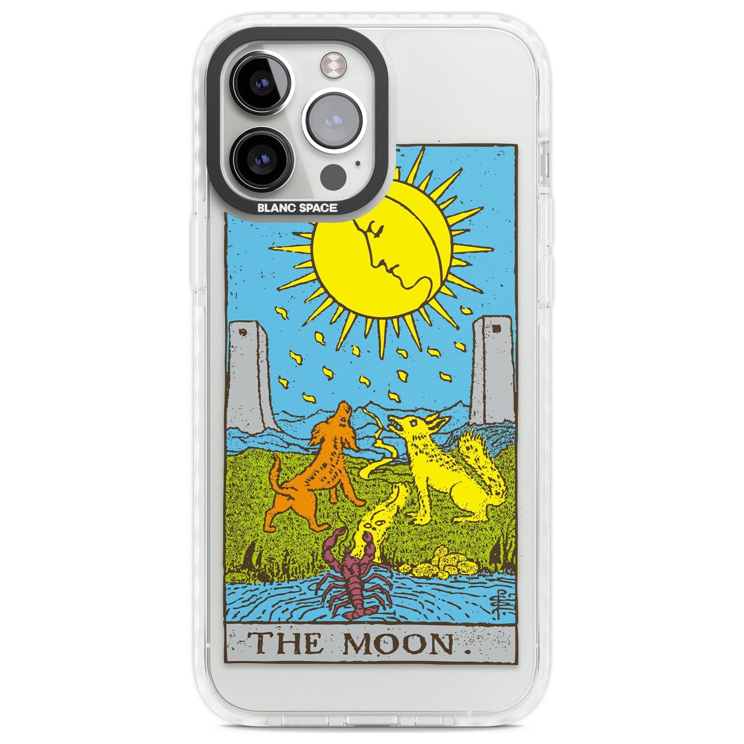 Personalised The Moon Tarot Card - Colour Custom Phone Case iPhone 13 Pro Max / Impact Case,iPhone 14 Pro Max / Impact Case Blanc Space
