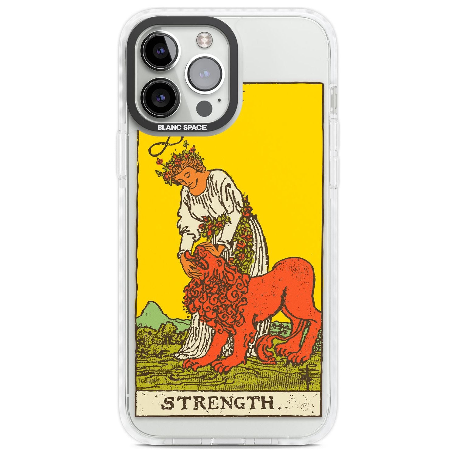 Personalised Strength Tarot Card - Colour Custom Phone Case iPhone 13 Pro Max / Impact Case,iPhone 14 Pro Max / Impact Case Blanc Space