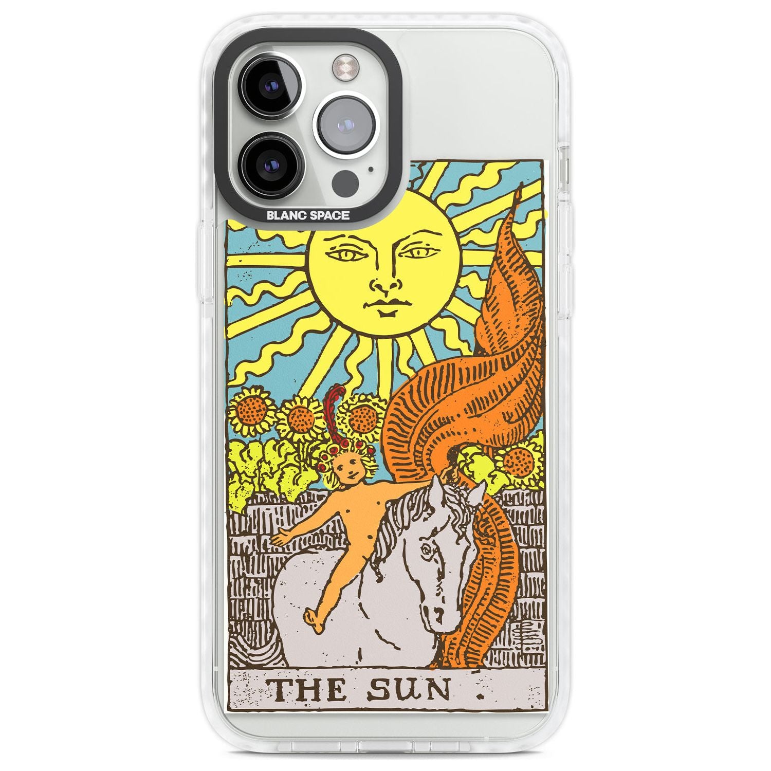 Personalised The Sun Tarot Card - Colour Custom Phone Case iPhone 13 Pro Max / Impact Case,iPhone 14 Pro Max / Impact Case Blanc Space