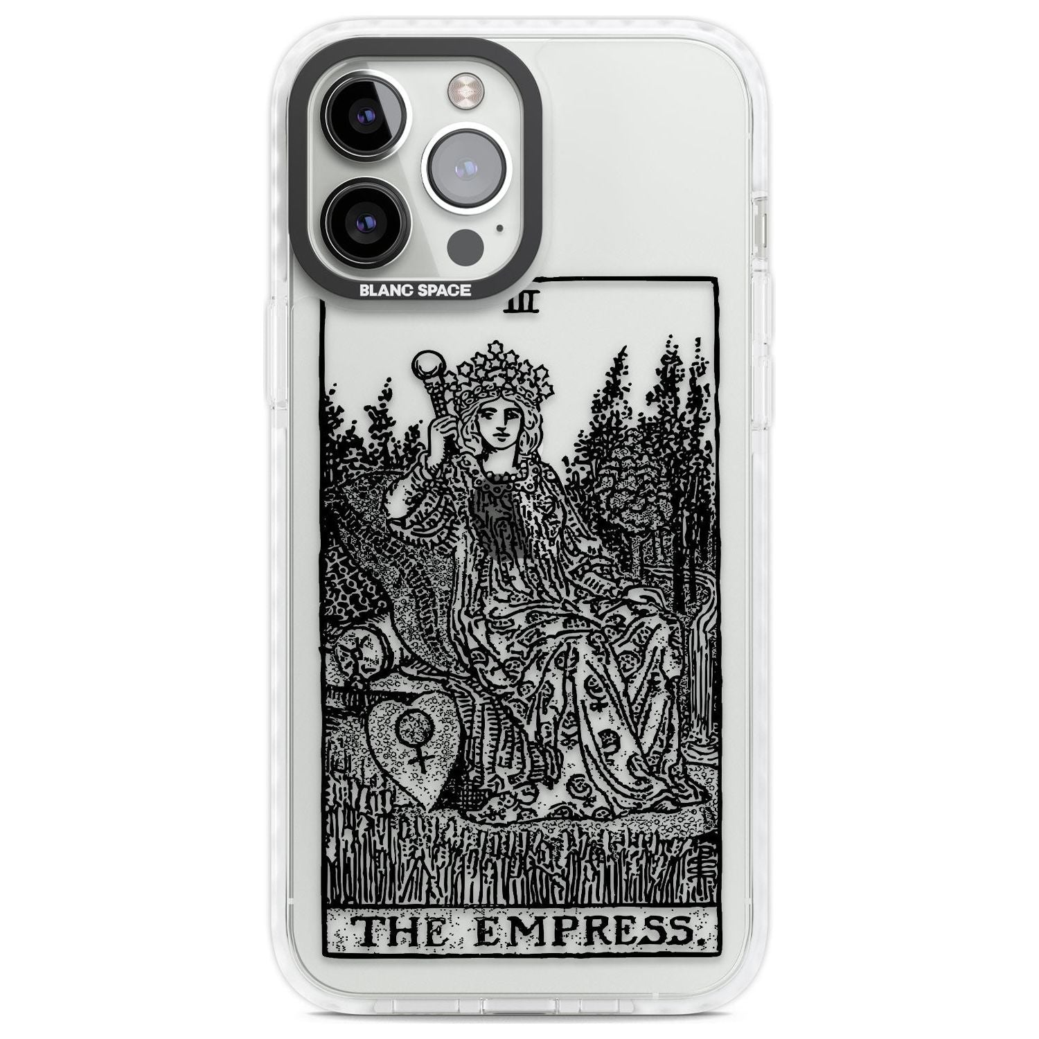 Personalised The Empress Tarot Card - Transparent Custom Phone Case iPhone 13 Pro Max / Impact Case,iPhone 14 Pro Max / Impact Case Blanc Space