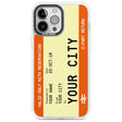 Personalised Create Your Own Train Ticket Custom Phone Case iPhone 13 Pro Max / Impact Case,iPhone 14 Pro Max / Impact Case Blanc Space