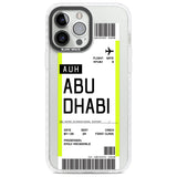 Personalised Abu Dhabi Boarding Pass Custom Phone Case iPhone 13 Pro Max / Impact Case,iPhone 14 Pro Max / Impact Case Blanc Space