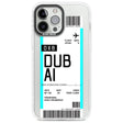 Personalised Dubai Boarding Pass Custom Phone Case iPhone 13 Pro Max / Impact Case,iPhone 14 Pro Max / Impact Case Blanc Space