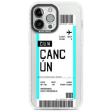 Personalised Cancún Boarding Pass Custom Phone Case iPhone 13 Pro Max / Impact Case,iPhone 14 Pro Max / Impact Case Blanc Space