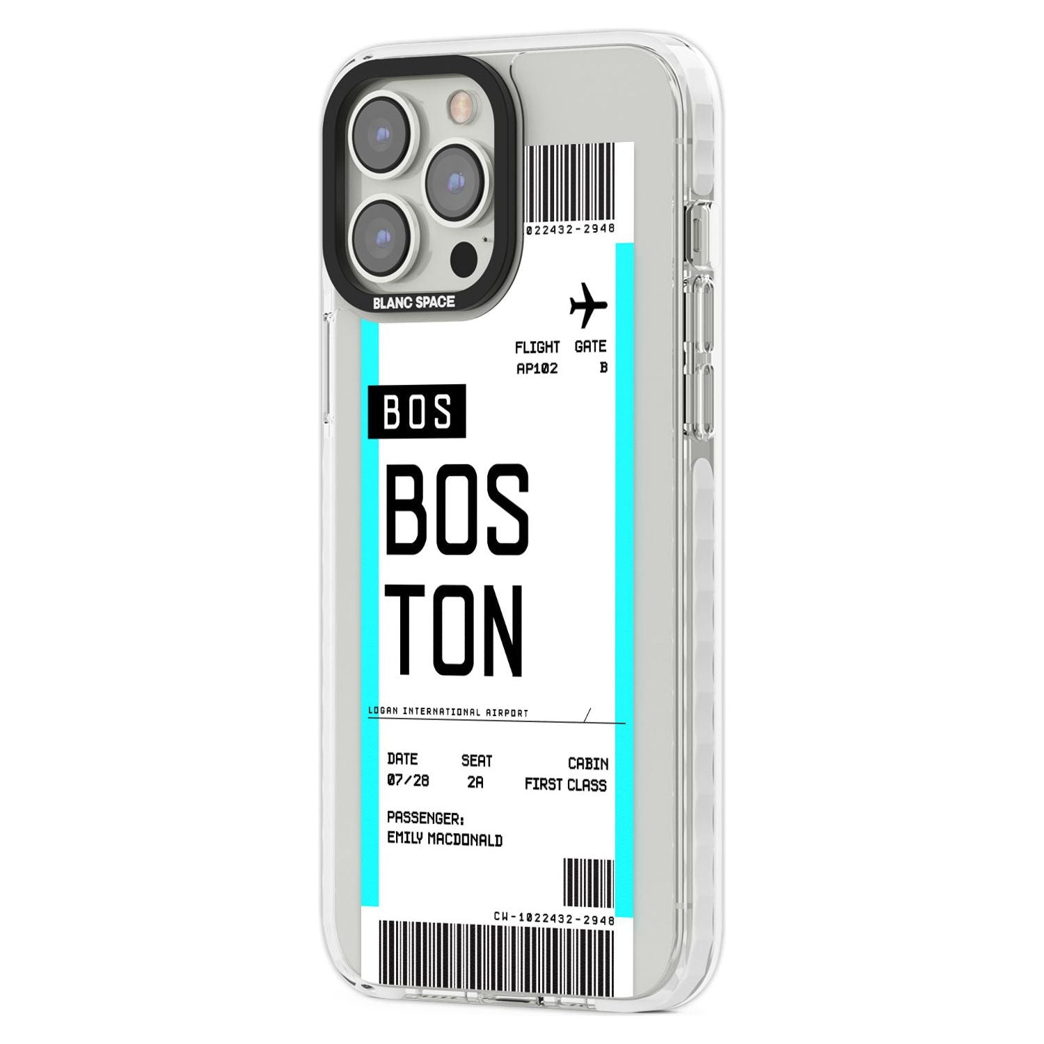 Personalised Boston Boarding Pass