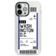 Personalised Washington D.C. Boarding Pass Custom Phone Case iPhone 13 Pro Max / Impact Case,iPhone 14 Pro Max / Impact Case Blanc Space