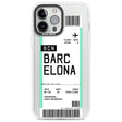 Personalised Barcelona Boarding Pass Custom Phone Case iPhone 13 Pro Max / Impact Case,iPhone 14 Pro Max / Impact Case Blanc Space