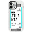 Personalised Atlanta Boarding Pass Custom Phone Case iPhone 13 Pro Max / Impact Case,iPhone 14 Pro Max / Impact Case Blanc Space
