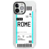 Personalised Rome Boarding Pass Custom Phone Case iPhone 13 Pro Max / Impact Case,iPhone 14 Pro Max / Impact Case Blanc Space