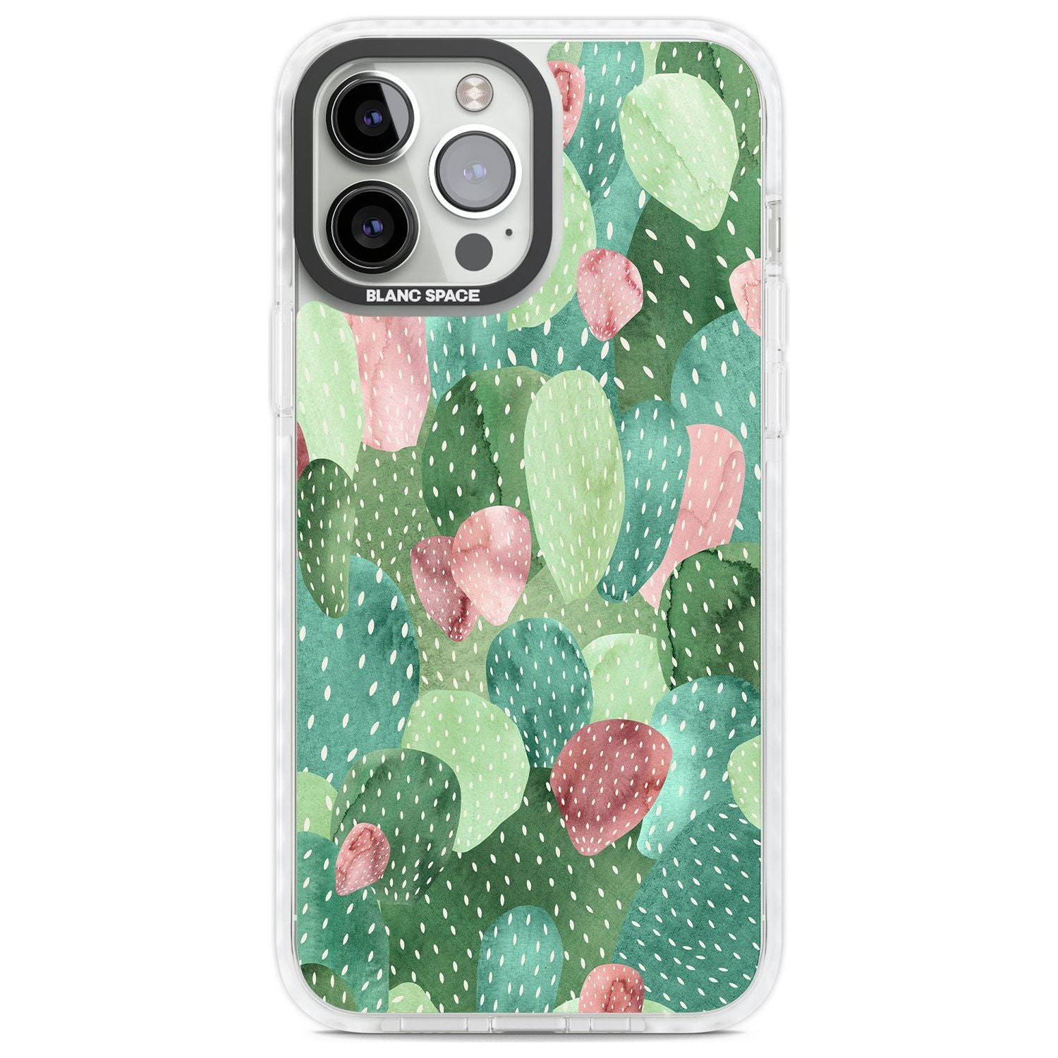 Colourful Cactus Mix Design Phone Case iPhone 13 Pro Max / Impact Case,iPhone 14 Pro Max / Impact Case Blanc Space