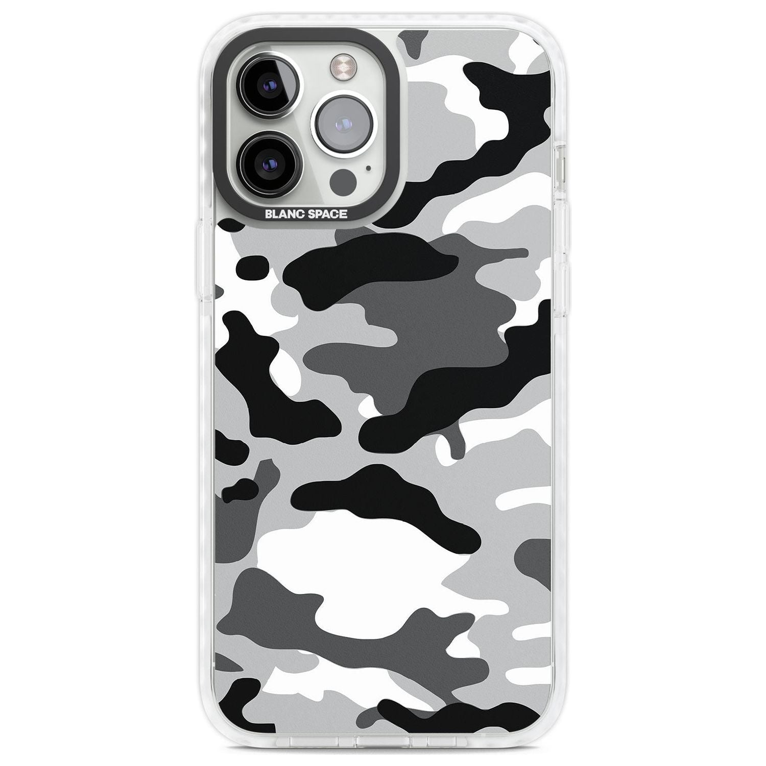 Grey Camo Phone Case iPhone 13 Pro Max / Impact Case,iPhone 14 Pro Max / Impact Case Blanc Space