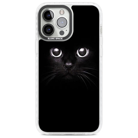 Black Cat Phone Case iPhone 13 Pro Max / Impact Case,iPhone 14 Pro Max / Impact Case Blanc Space