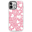 Chalk Hearts Phone Case iPhone 13 Pro Max / Impact Case,iPhone 14 Pro Max / Impact Case Blanc Space