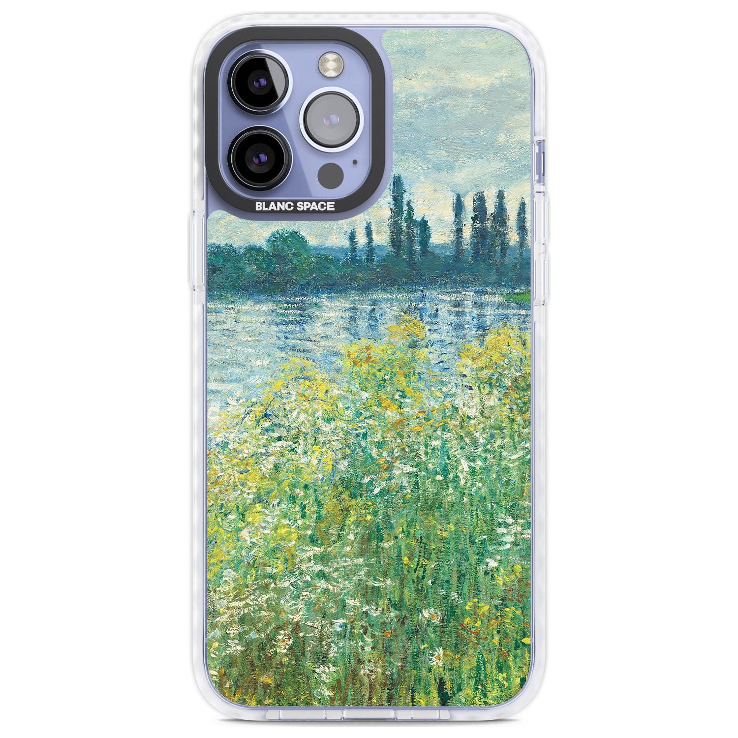 Banks of the Seine by Claude Monet Phone Case iPhone 13 Pro Max / Impact Case,iPhone 14 Pro Max / Impact Case Blanc Space