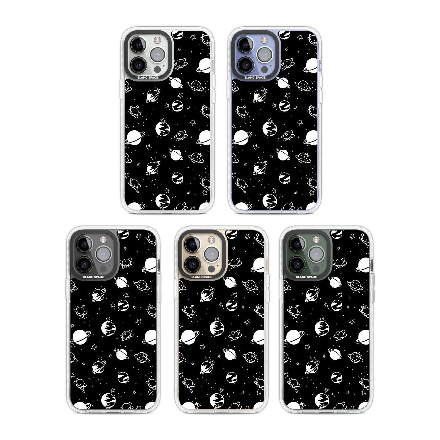 White Planets On Black