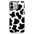 Cow Print Phone Case iPhone 13 Pro Max / Impact Case,iPhone 14 Pro Max / Impact Case Blanc Space