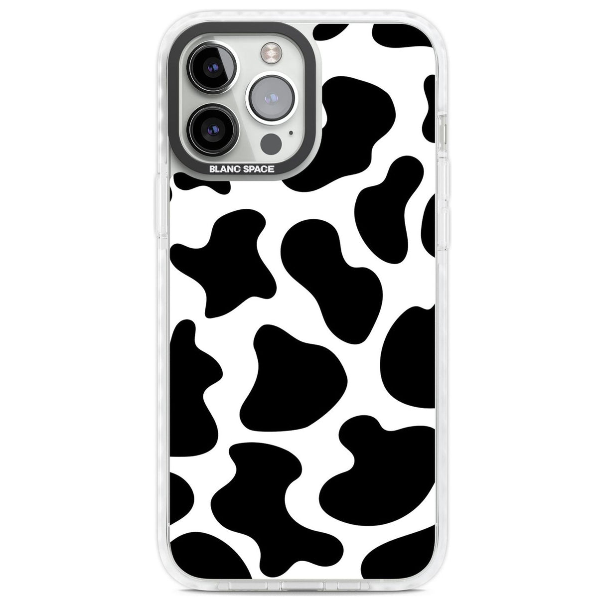 Cow Print Phone Case iPhone 13 Pro Max / Impact Case,iPhone 14 Pro Max / Impact Case Blanc Space