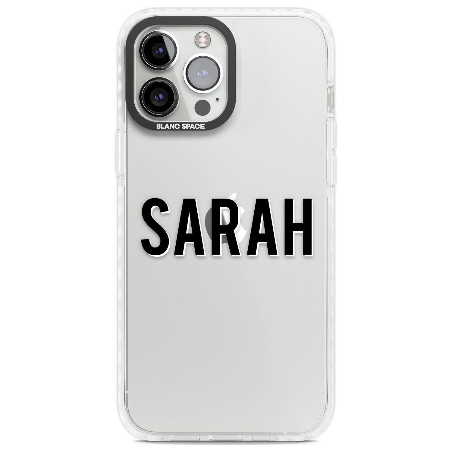 Personalised Clear Text  1A Custom Phone Case iPhone 13 Pro Max / Impact Case,iPhone 14 Pro Max / Impact Case Blanc Space