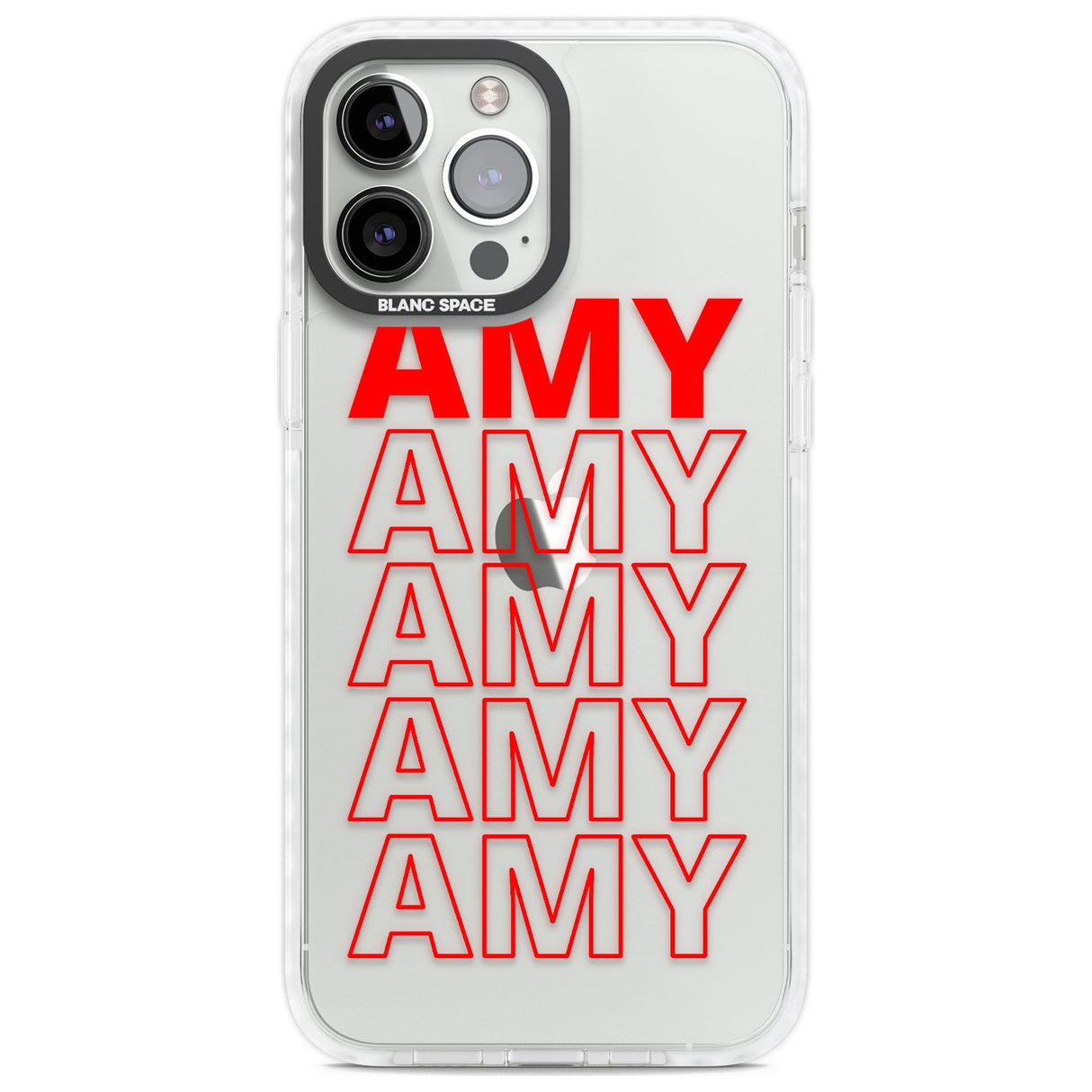 Personalised Clear Text  5B Custom Phone Case iPhone 13 Pro Max / Impact Case,iPhone 14 Pro Max / Impact Case Blanc Space