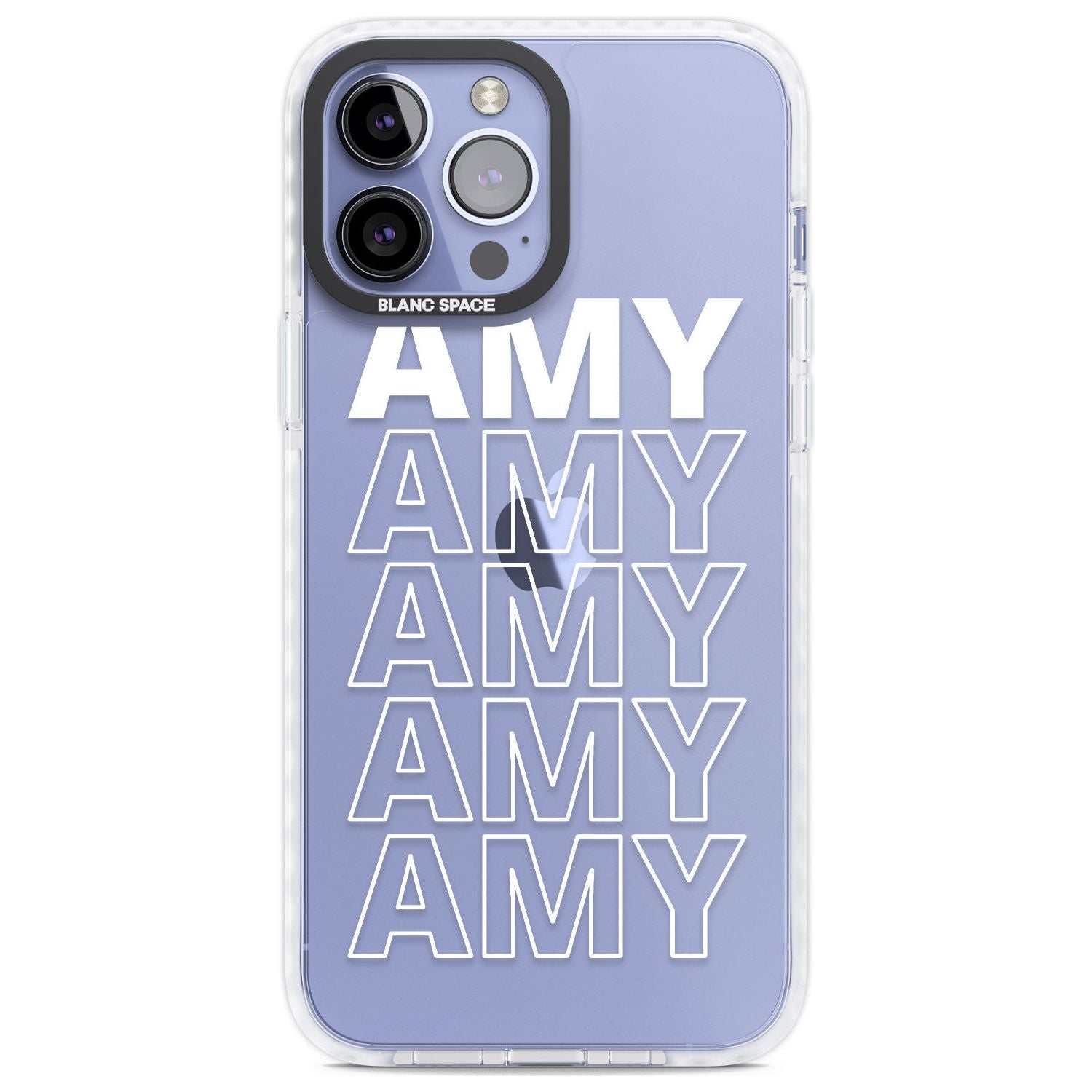 Personalised Clear Text  5C Custom Phone Case iPhone 13 Pro Max / Impact Case,iPhone 14 Pro Max / Impact Case Blanc Space