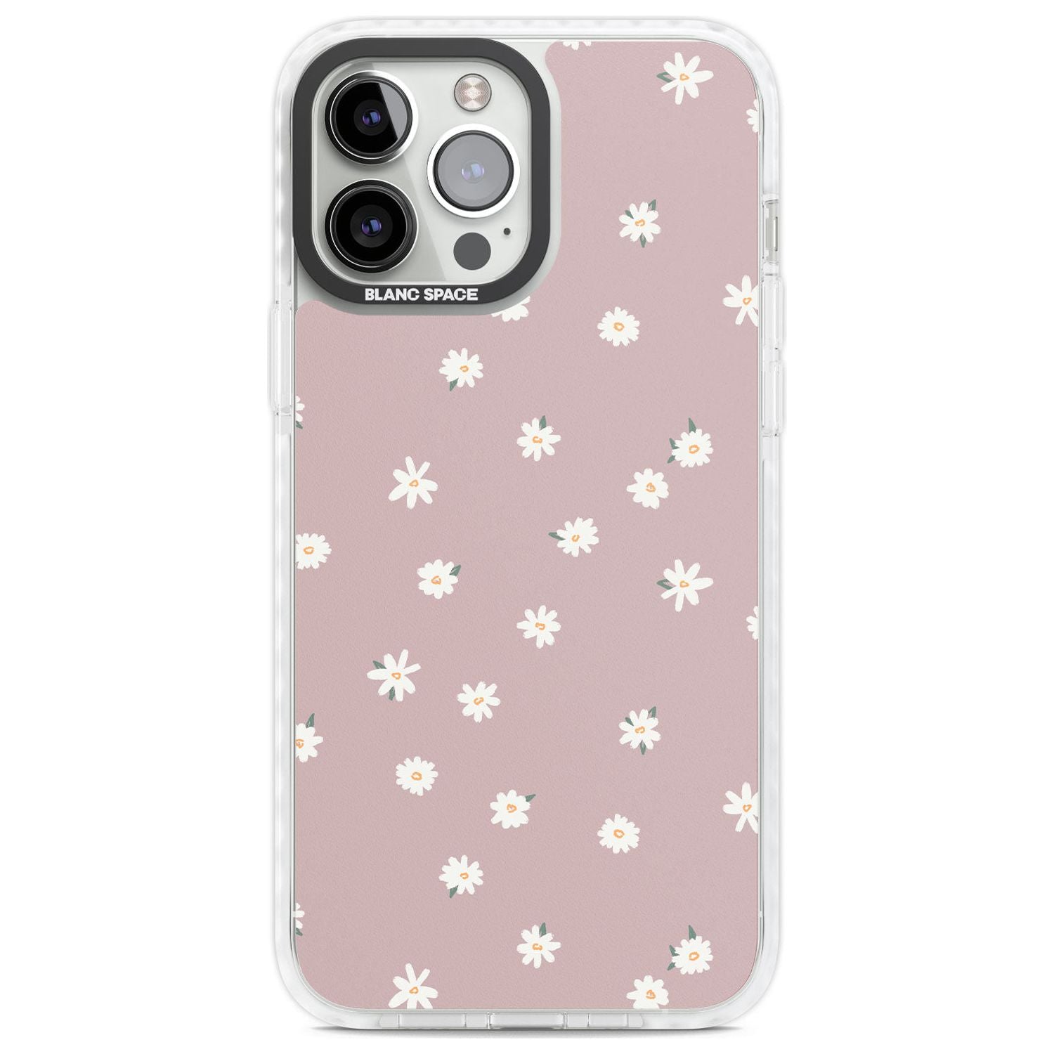 Dark Pink Cute Floral Design Phone Case iPhone 13 Pro Max / Impact Case,iPhone 14 Pro Max / Impact Case Blanc Space