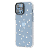 White Stars on Clear Phone Case for iPhone 14 Pro Max