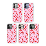 Red on Pink Dalmatian Polka Dot Spots