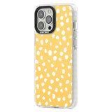 White on Yellow Dalmatian Polka Dot Spots