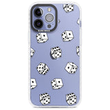 Clear Dice Pattern Phone Case iPhone 13 Pro Max / Impact Case,iPhone 14 Pro Max / Impact Case Blanc Space