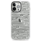 Dog Line Art - Black Phone Case iPhone 13 Pro Max / Impact Case,iPhone 14 Pro Max / Impact Case Blanc Space