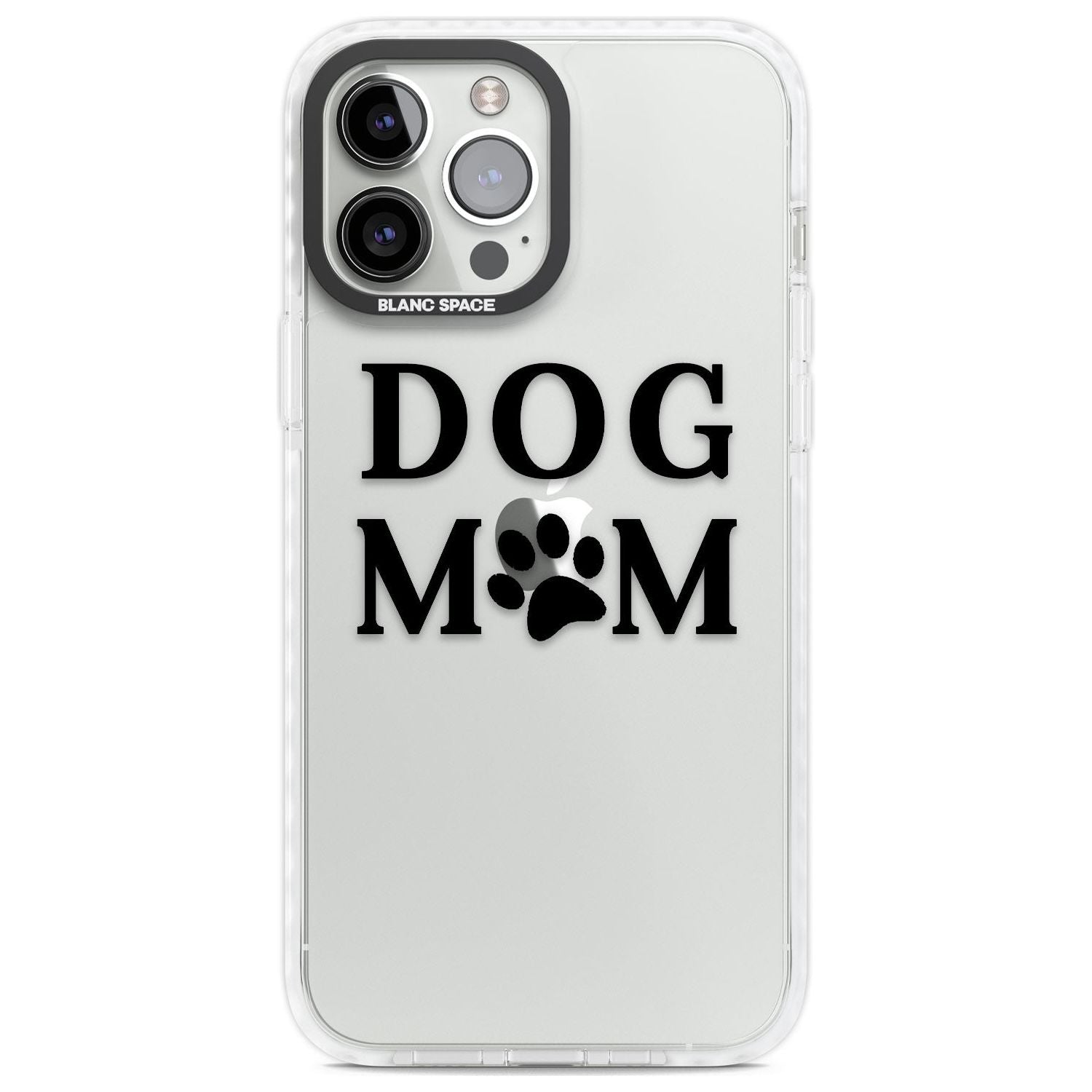 Dog Mom Paw Print Phone Case iPhone 13 Pro Max / Impact Case,iPhone 14 Pro Max / Impact Case Blanc Space