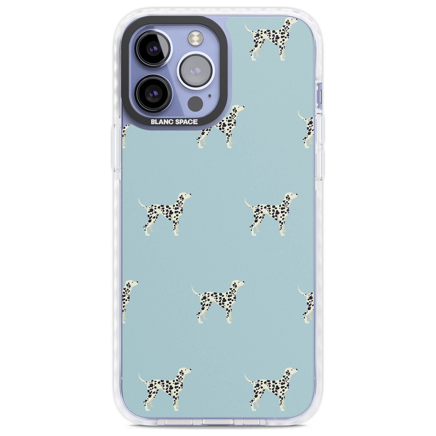 Dalmation Dog Pattern Phone Case iPhone 13 Pro Max / Impact Case,iPhone 14 Pro Max / Impact Case Blanc Space