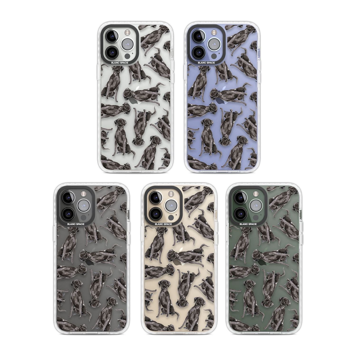 Black Labrador Watercolour Dog Pattern