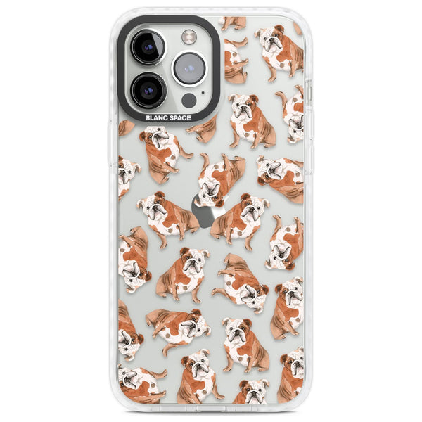 English Bulldog Watercolour Dog Pattern