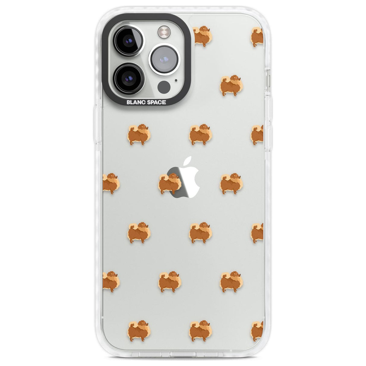 Pomeranian Dog Pattern Clear