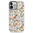 Energetic Floral Mix: Transparent Phone Case iPhone 13 Pro Max / Impact Case,iPhone 14 Pro Max / Impact Case Blanc Space