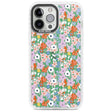 Jazzy Floral Mix: Transparent Phone Case iPhone 13 Pro Max / Impact Case,iPhone 14 Pro Max / Impact Case Blanc Space