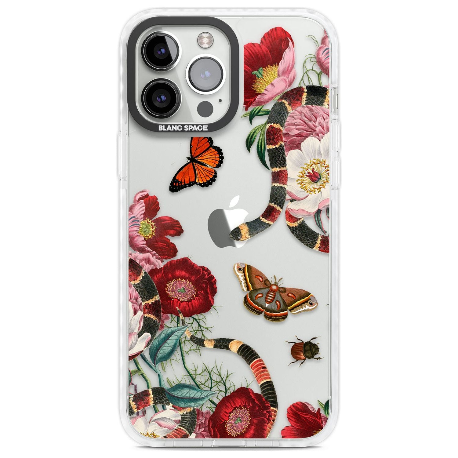 Botanical Snake Phone Case iPhone 13 Pro Max / Impact Case,iPhone 14 Pro Max / Impact Case Blanc Space