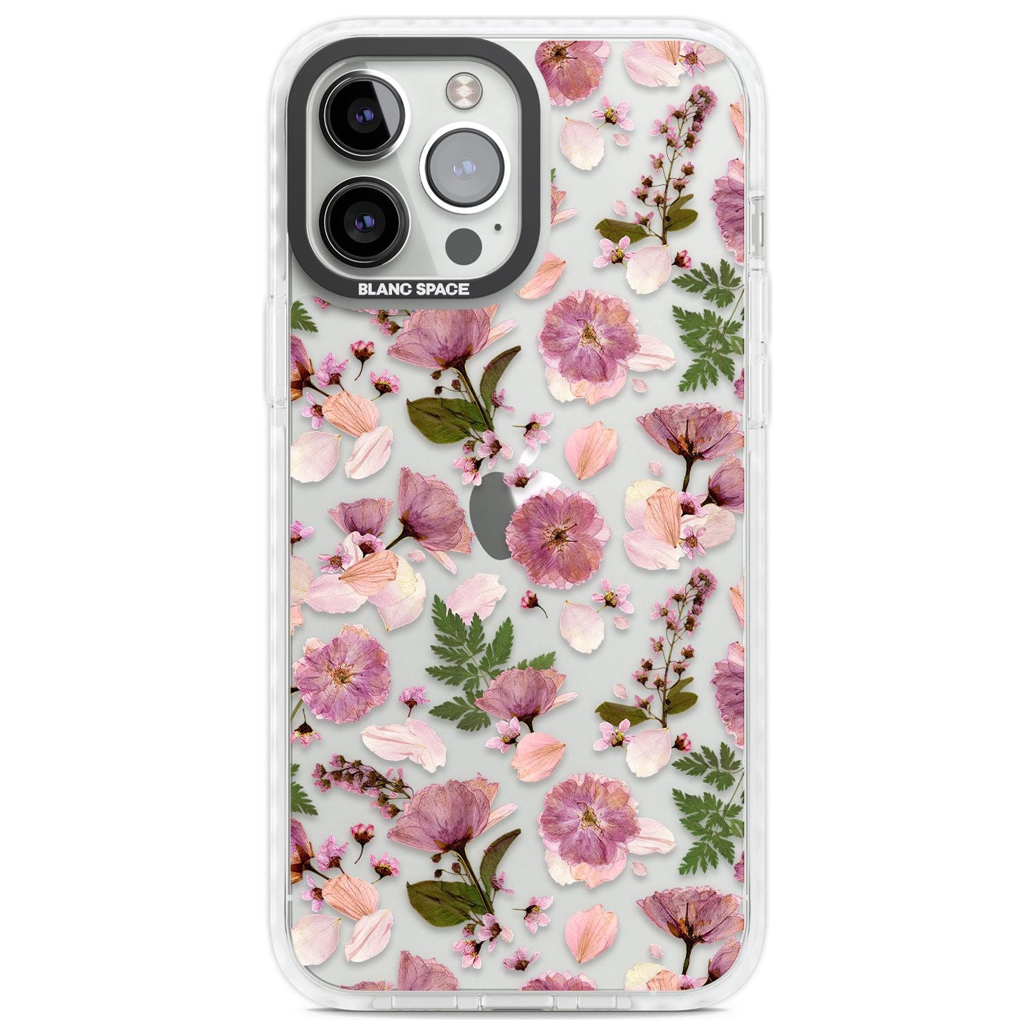 Floral Menagerie Transparent Design Phone Case iPhone 13 Pro Max / Impact Case,iPhone 14 Pro Max / Impact Case Blanc Space