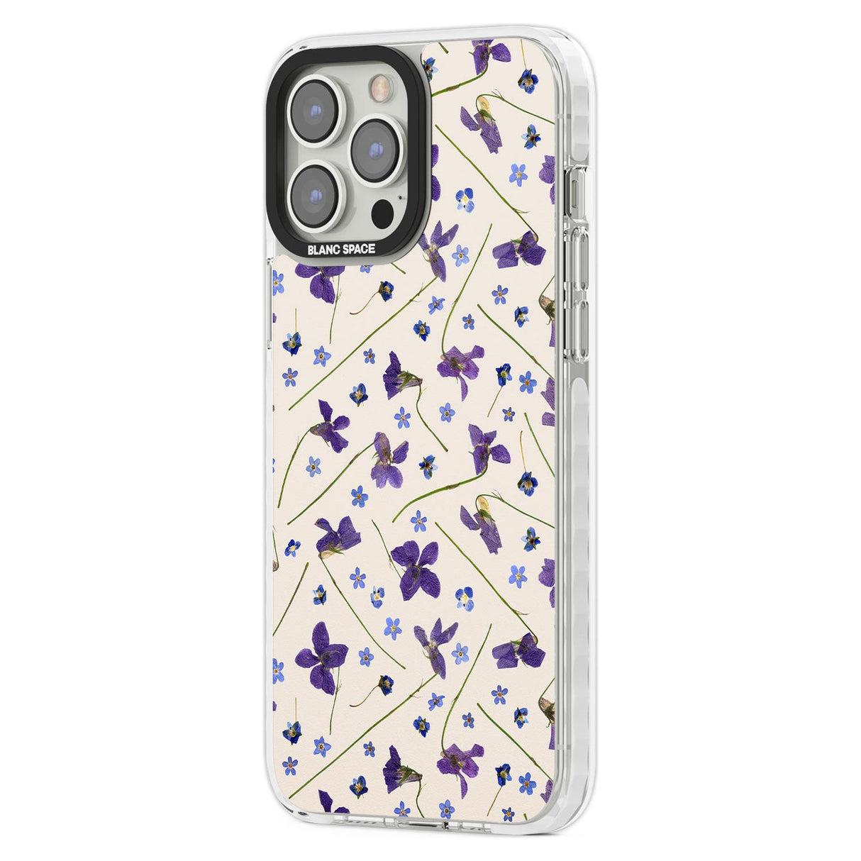 Violet Floral Pattern Design - Cream