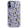 Coffee Cup Pattern Phone Case iPhone 13 Pro Max / Impact Case,iPhone 14 Pro Max / Impact Case Blanc Space