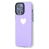 Single Heart White & Pale Purple