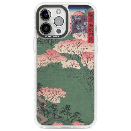 Japanese Illustration Cherry Blossom Forest Phone Case iPhone 13 Pro Max / Impact Case,iPhone 14 Pro Max / Impact Case Blanc Space